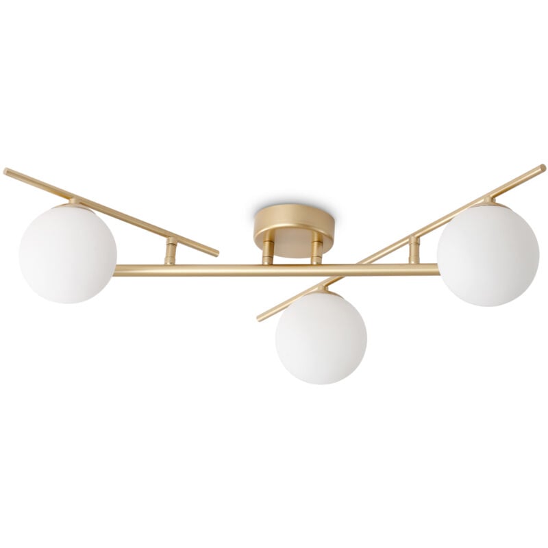foto del prodotto ideal lux plafoniera contemporanea atlas metallo oro 3 luci g9 4w 3000k ip20