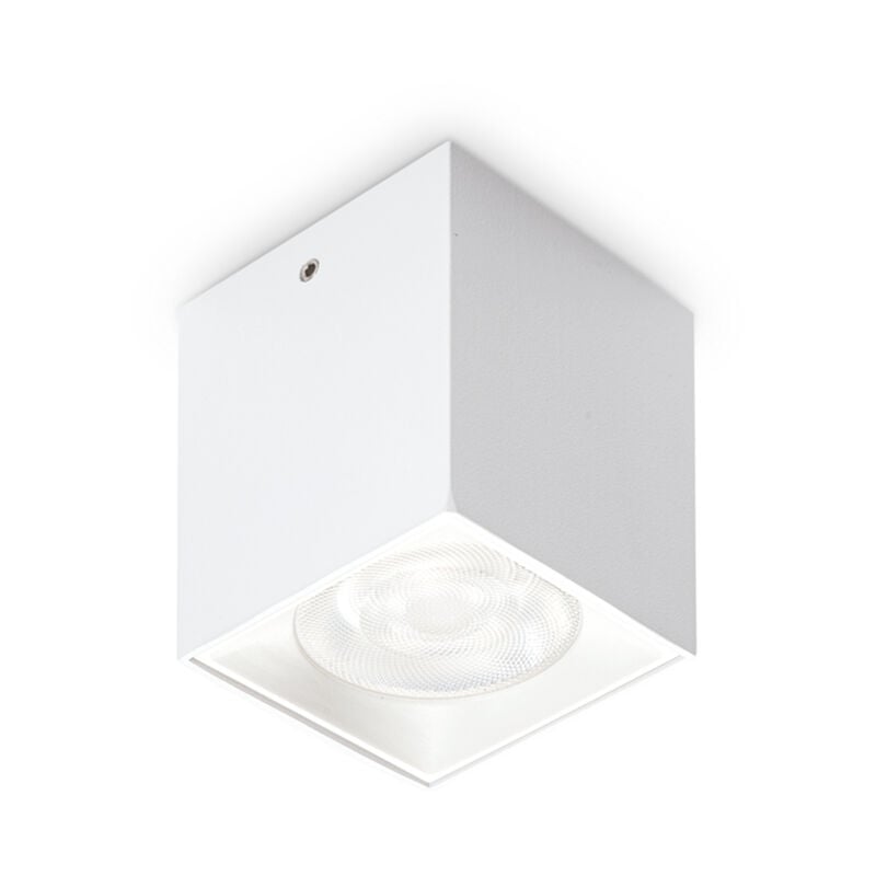 foto del prodotto ideal lux plafoniera contemporanea dot alluminio bianco led integrato 4w 3000k ip20