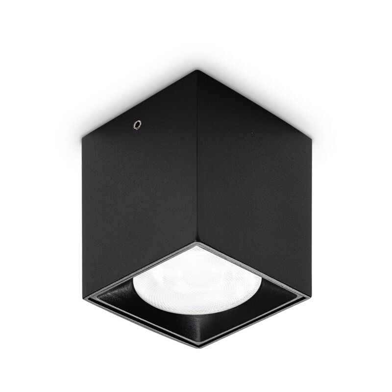foto del prodotto ideal lux plafoniera contemporanea dot alluminio nero led integrato 4w 3000k ip20