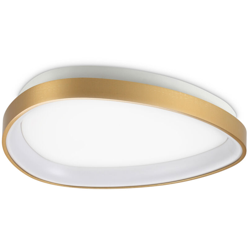 foto del prodotto ideal lux plafoniera contemporanea gemini metallo ottone led integrato 23w 3000k ip20