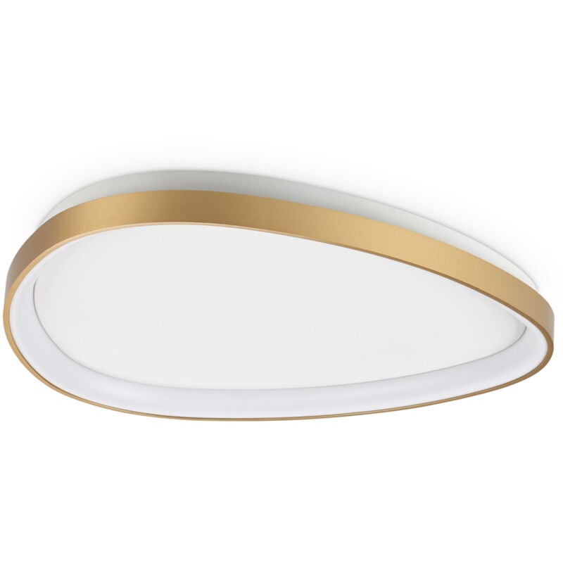 foto del prodotto ideal lux plafoniera contemporanea gemini metallo ottone led integrato 29w 3000k ip20