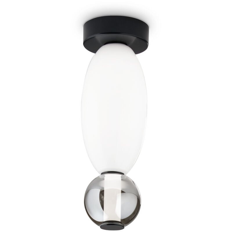 foto del prodotto ideal lux plafoniera contemporanea lumiere metallo nero led integrato 18w 3000k ip20