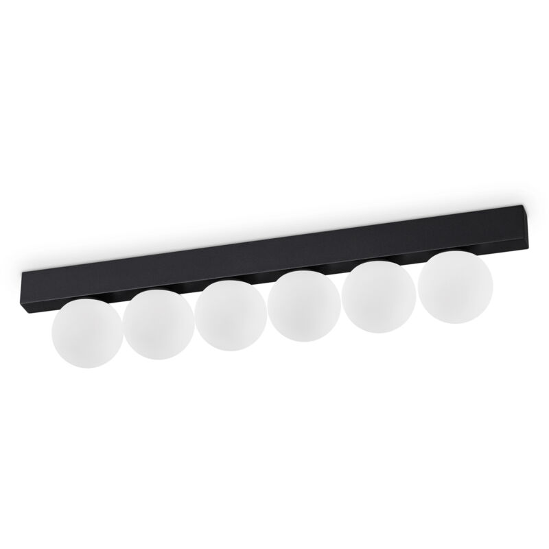 foto del prodotto ideal lux plafoniera contemporanea ping pong metallo nero led integrato 18w 3000k ip20