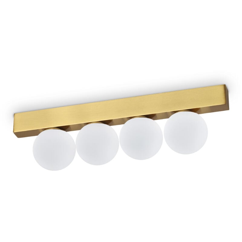 foto del prodotto ideal lux plafoniera contemporanea ping pong metallo ottone led integrato 12w 3000k ip20