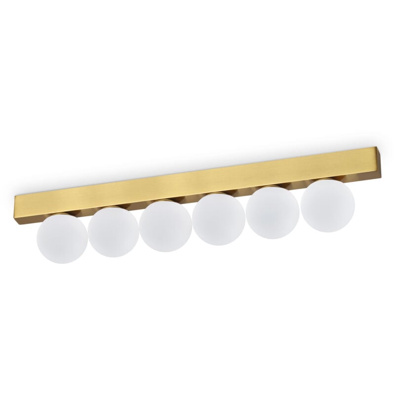 foto del prodotto ideal lux plafoniera contemporanea ping pong metallo ottone led integrato 18w 3000k ip20