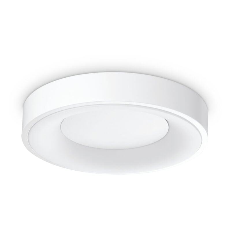 foto del prodotto ideal lux plafoniera contemporanea planet metallo bianco led integrato 17w 3000k ip20