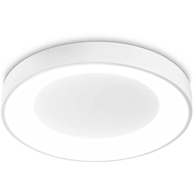 foto del prodotto ideal lux plafoniera contemporanea planet metallo bianco led integrato 22w 3000k ip20