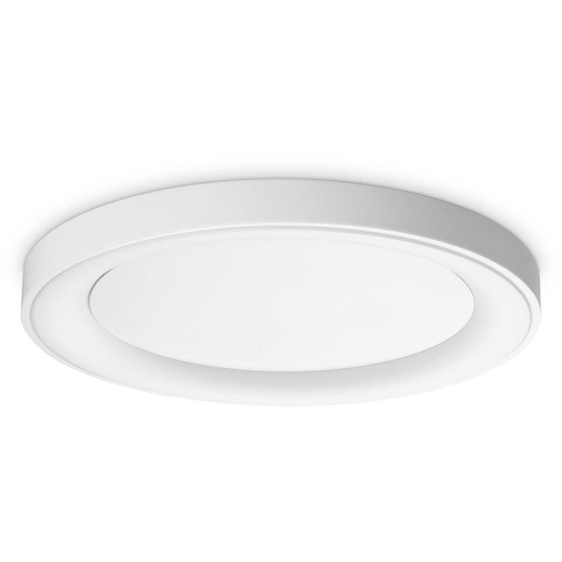 foto del prodotto ideal lux plafoniera contemporanea planet metallo bianco led integrato 33w 3000k ip20
