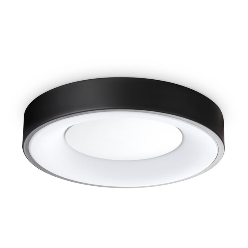 foto del prodotto ideal lux plafoniera contemporanea planet metallo nero led integrato 17w 3000k ip20