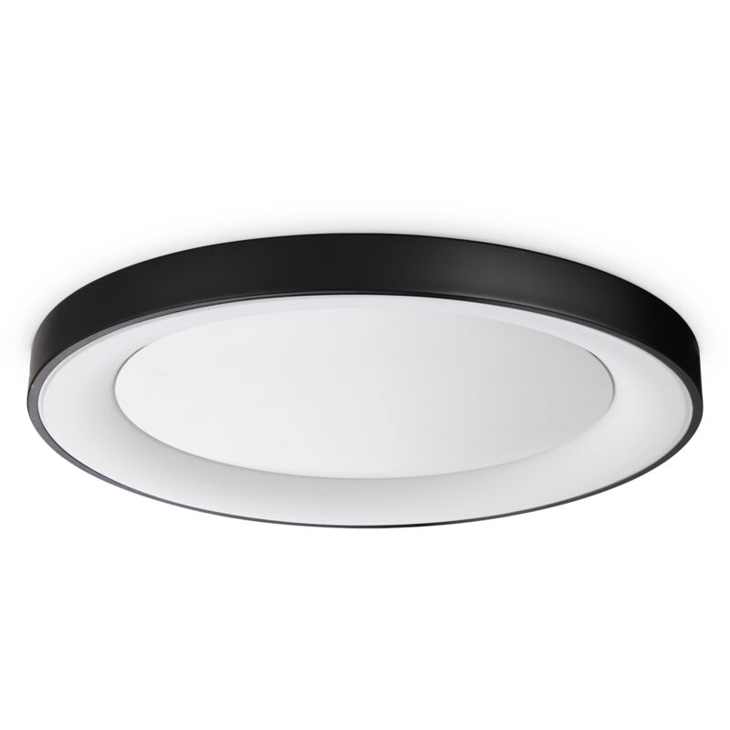 foto del prodotto ideal lux plafoniera contemporanea planet metallo nero led integrato 33w 3000k ip20