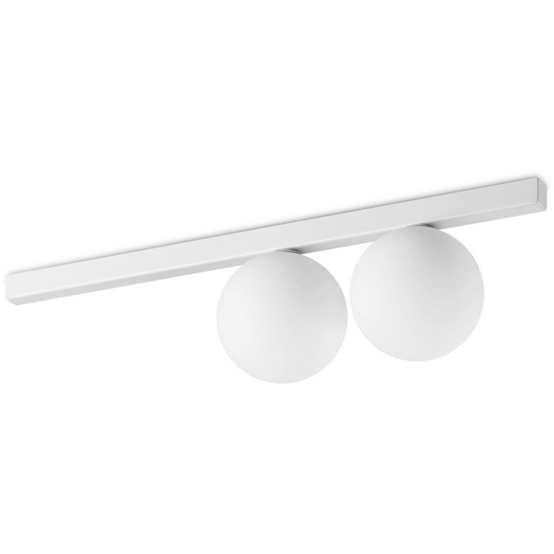 foto del prodotto ideal lux plafoniera contemporaneo binomio metallo bianco 2 luci g9 4w 3000k ip20