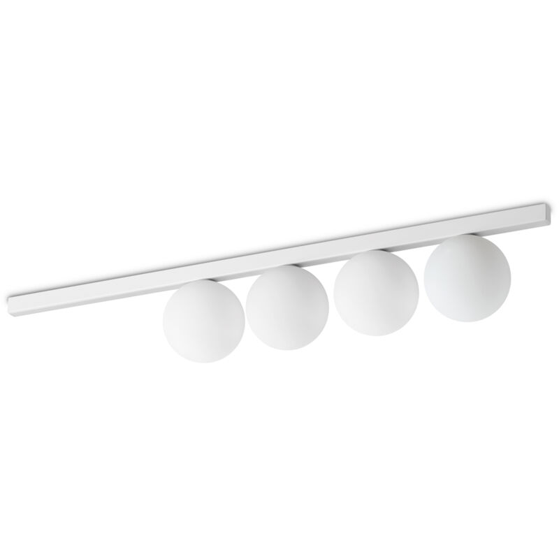foto del prodotto ideal lux plafoniera contemporaneo binomio metallo bianco 4 luci g9 4w 3000k ip20