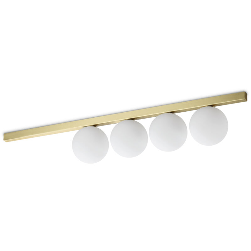 foto del prodotto ideal lux plafoniera contemporaneo binomio metallo ottone 4 luci g9 4w 3000k ip20
