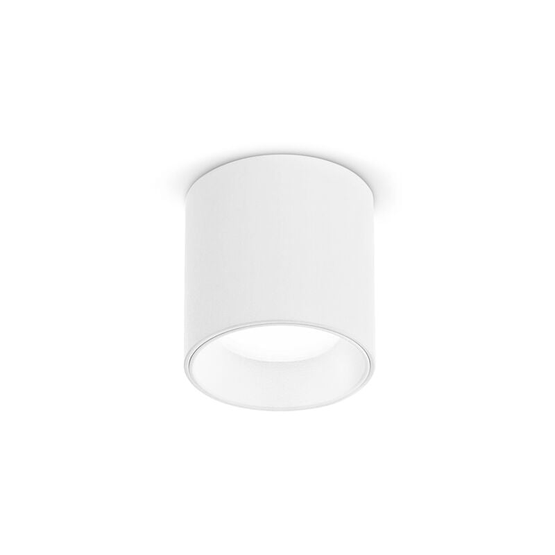 foto del prodotto ideal lux plafoniera moderna dot metallo bianco led 5w 3000k luce calda