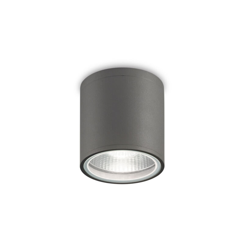 foto del prodotto ideal lux plafoniera moderna gun alluminio antracite 1 luce gu10