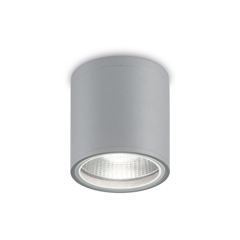 foto del prodotto ideal lux plafoniera moderna gun alluminio grigio 1 luce gu10