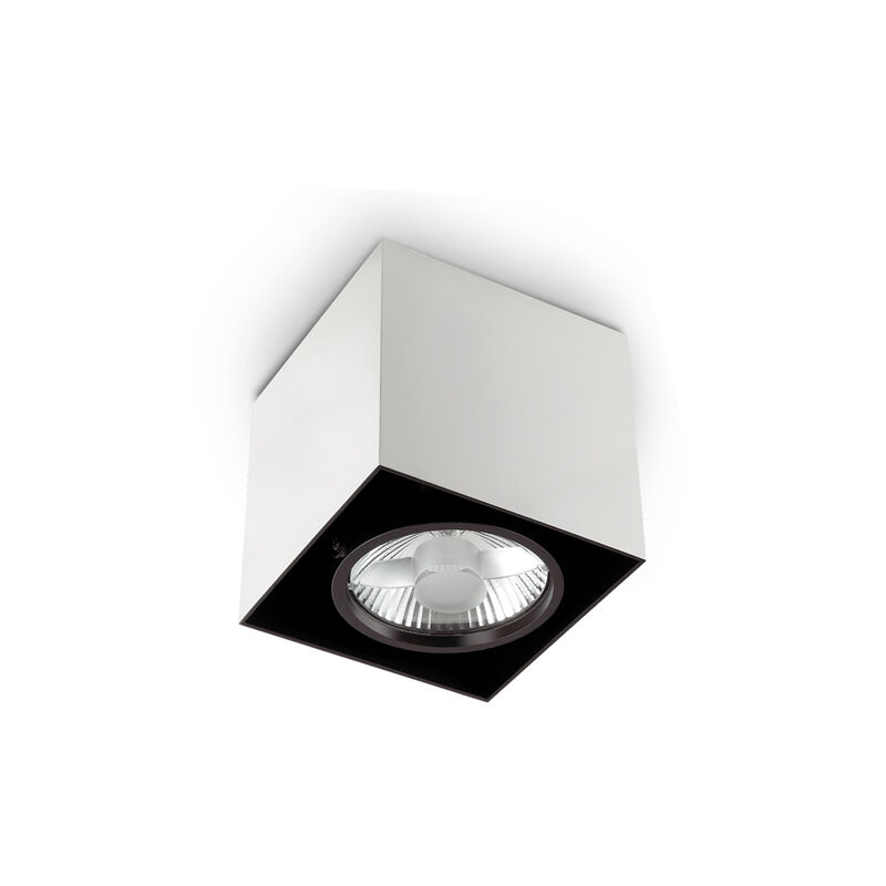 foto del prodotto ideal lux - plafoniera moderna mood square alluminio bianco 1 luce gu10 7w 3000k d9cm