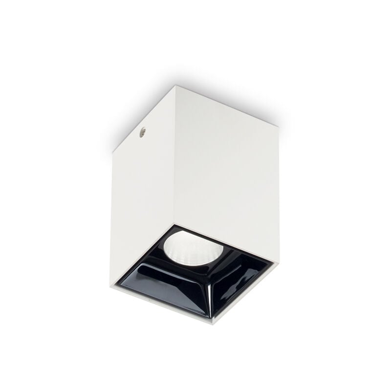 foto del prodotto ideal lux plafoniera moderna nitro alluminio bianco led 10w 3000k luce calda