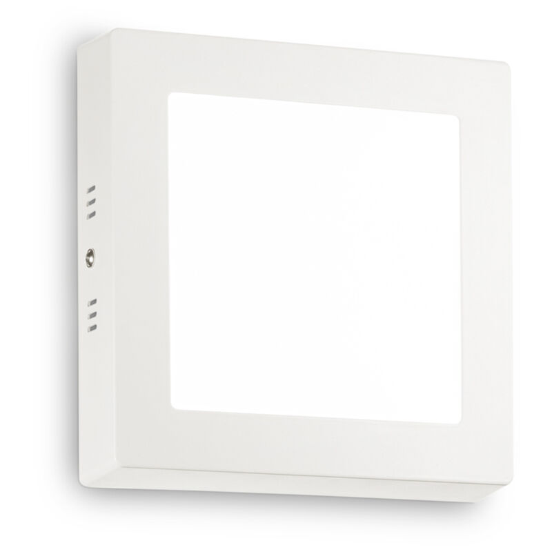 foto del prodotto ideal lux plafoniera moderna universal acciaio bianco led 13,5w 4000k ip20