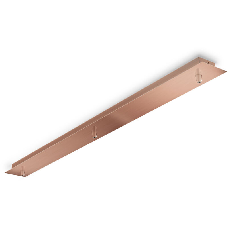 foto del prodotto ideal lux rosone lineare all in metallo rame 3 luci