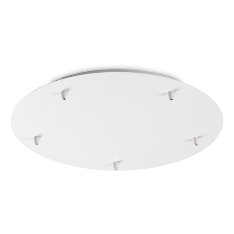 foto del prodotto ideal lux rosone standard all in metallo bianco 5 luci