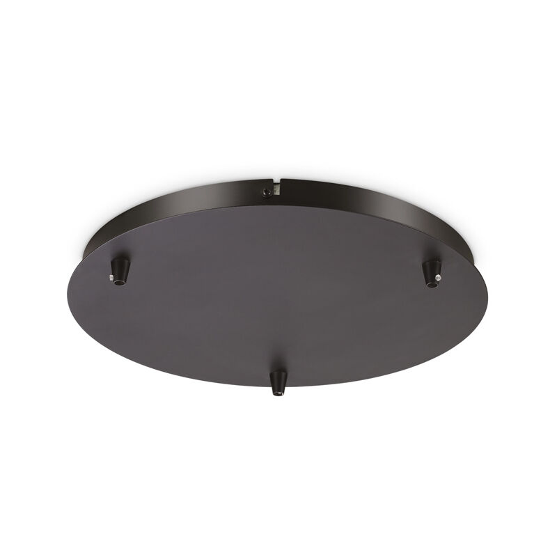 foto del prodotto ideal lux rosone standard all in metallo nero 3 luci