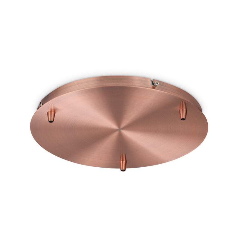 foto del prodotto ideal lux rosone standard all in metallo rame 3 luci