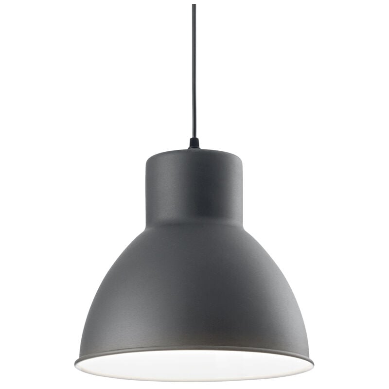 foto del prodotto ideal lux sospensione industrial minimal metro metallo grigio 1 luce e27