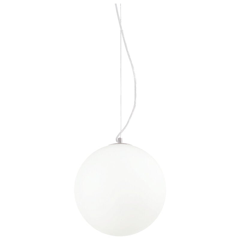 foto del prodotto ideal lux sospensione moderna mapa vetro acidato bianco 1 luce e27 d30cm