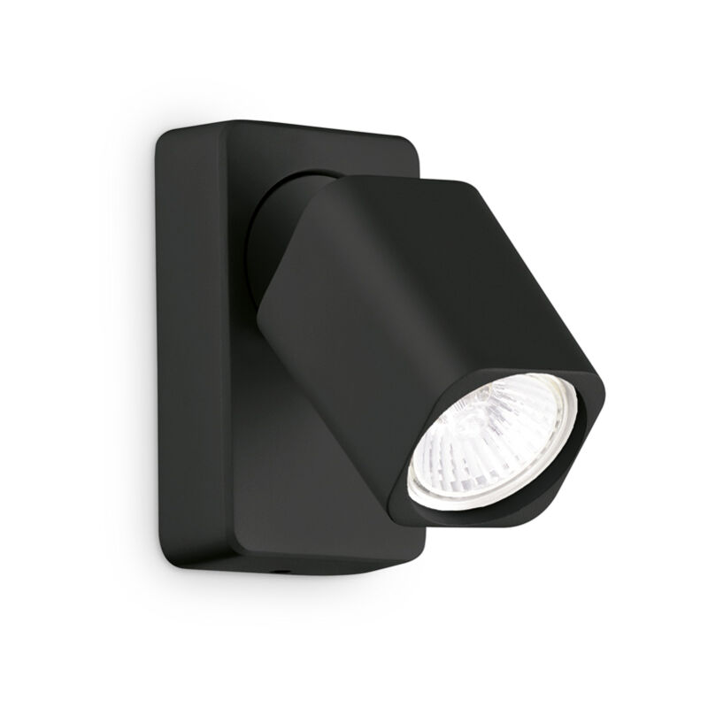 foto del prodotto ideal lux spot contemporaneo rudy alluminio nero 1 luce gu10 35w 3000k ip20
