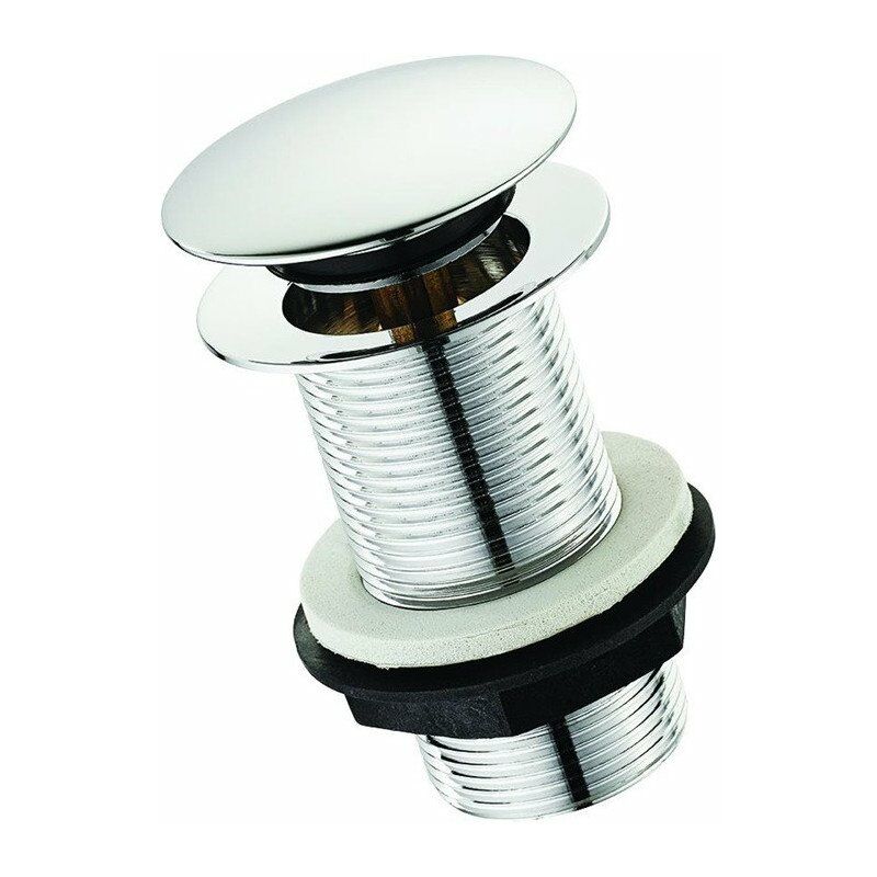 foto del prodotto ideal piletta push open per lavabo, con troppopieno cromato standard