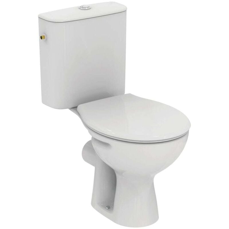 foto del prodotto ideal standard alpha wc monoblocco con sedile, scarico vario, riempimento laterale, bianco w333401