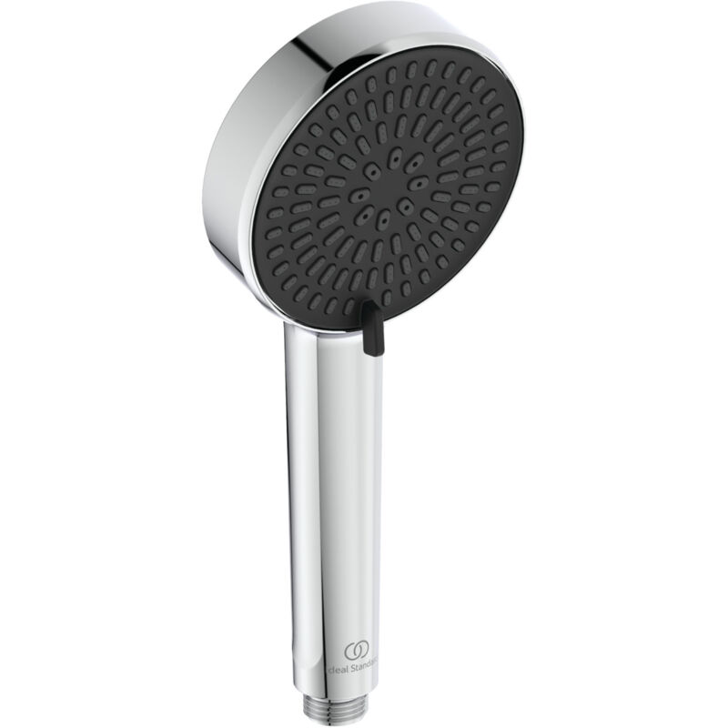 foto del prodotto ideal standard alu , doccetta a mano in alluminio per doccia a due funzioni, diametro 10cm, bd580aa, cromato