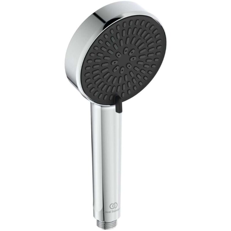 foto del prodotto ideal standard alu , doccetta a mano in alluminio per doccia a due funzioni, diametro 10cm, cromato