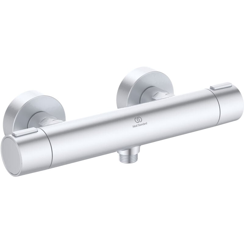 foto del prodotto ideal standard alu , miscelatore termostatico in alluminio per doccia, una via, bd582si, matt silver