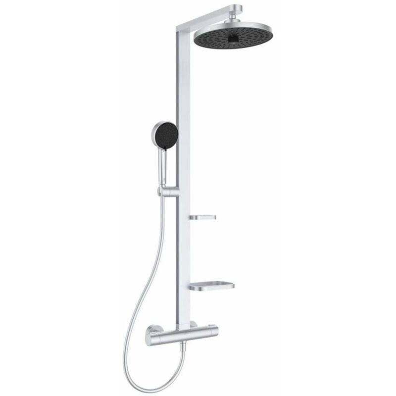 foto del prodotto ideal standard alu set doccia termostatico, diametro 26 cm, 2 getti, argento bd583si