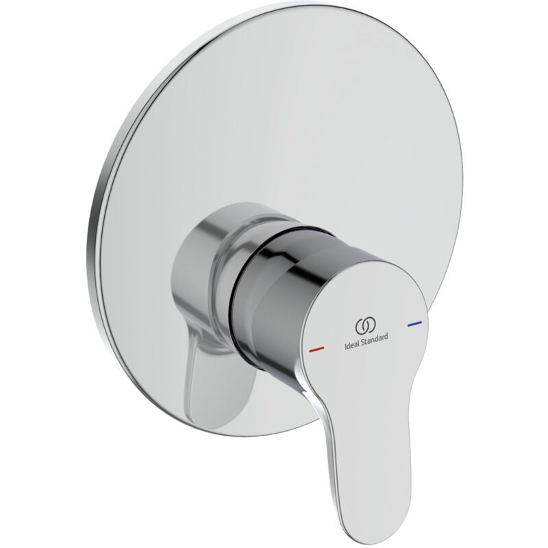 foto del prodotto ideal standard cerabase, miscelatore monocomando per vasca o doccia ad incasso, una via, kit completo di corpo incasso, a7392aa, cromato