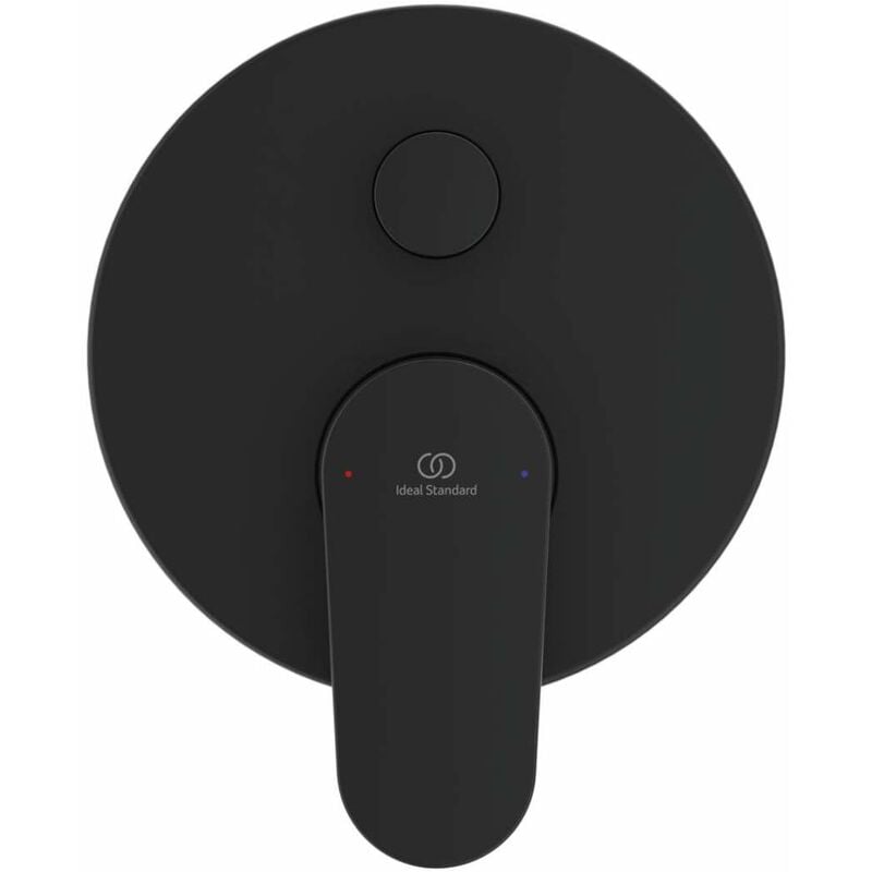 foto del prodotto ideal standard cerafine o, miscelatore monocomando per vasca o doccia ad incasso, due vie, parti esterne, nero seta