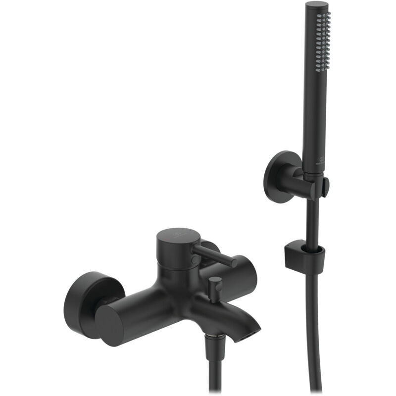 foto del prodotto ideal standard ceraline, miscelatore monocomando esterno per vasca doccia, bc270xg, nero seta