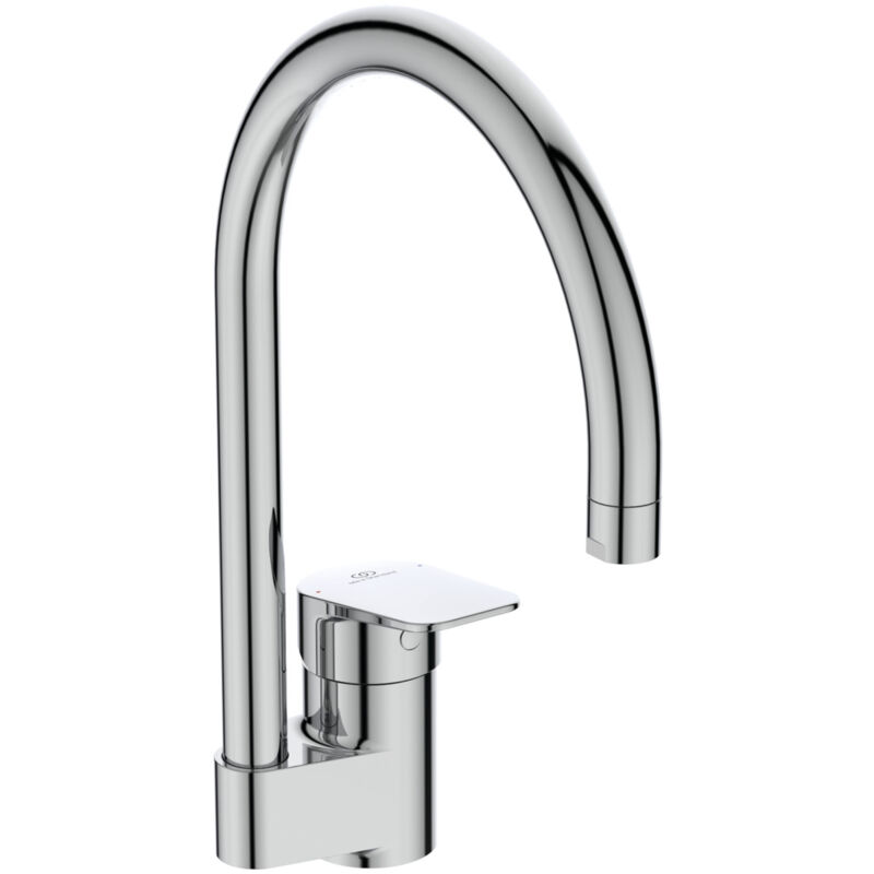 foto del prodotto ideal standard ceraplan, miscelatore monocomando a bocca alta tubolare con leva orizzontale, bd339aa, cromato