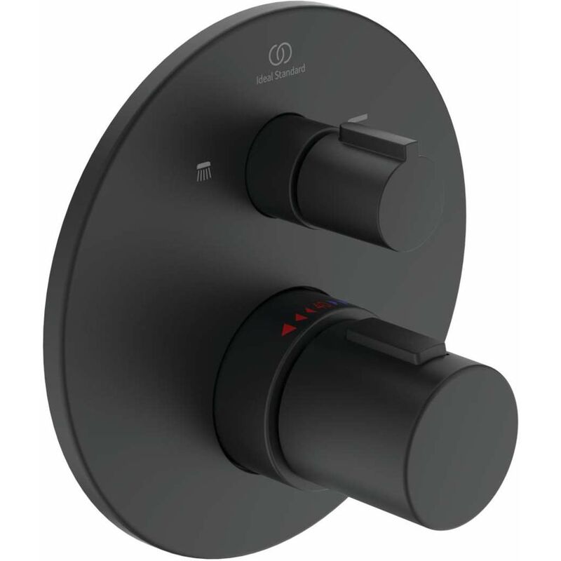 foto del prodotto ideal standard ceratherm miscelatore termostatico t100 per 2 utenze, ad incasso, nero a5815xg
