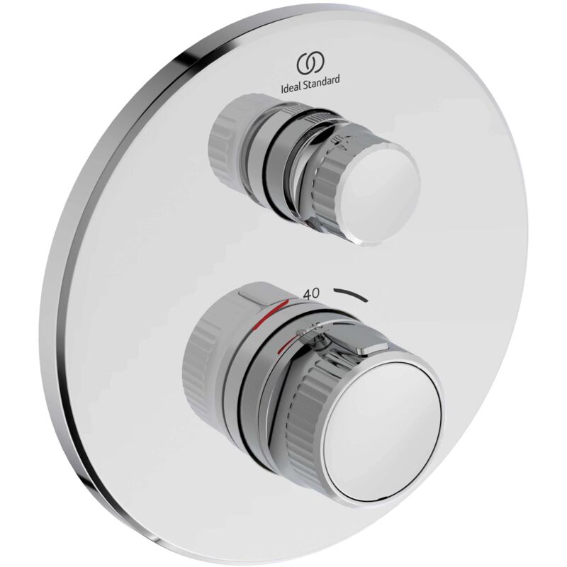 foto del prodotto ideal standard ceratherm, miscelatore termostato doccia ad incasso tondo, con tecnologia navigo , una via, cromato