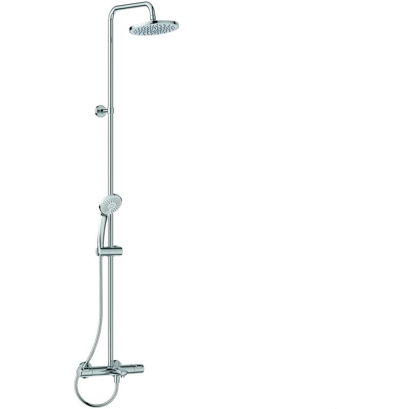 foto del prodotto ideal standard ceratherm set doccia con termostato per vasca da bagno, diametro 20 cm, 3 getti, cromo a7590aa