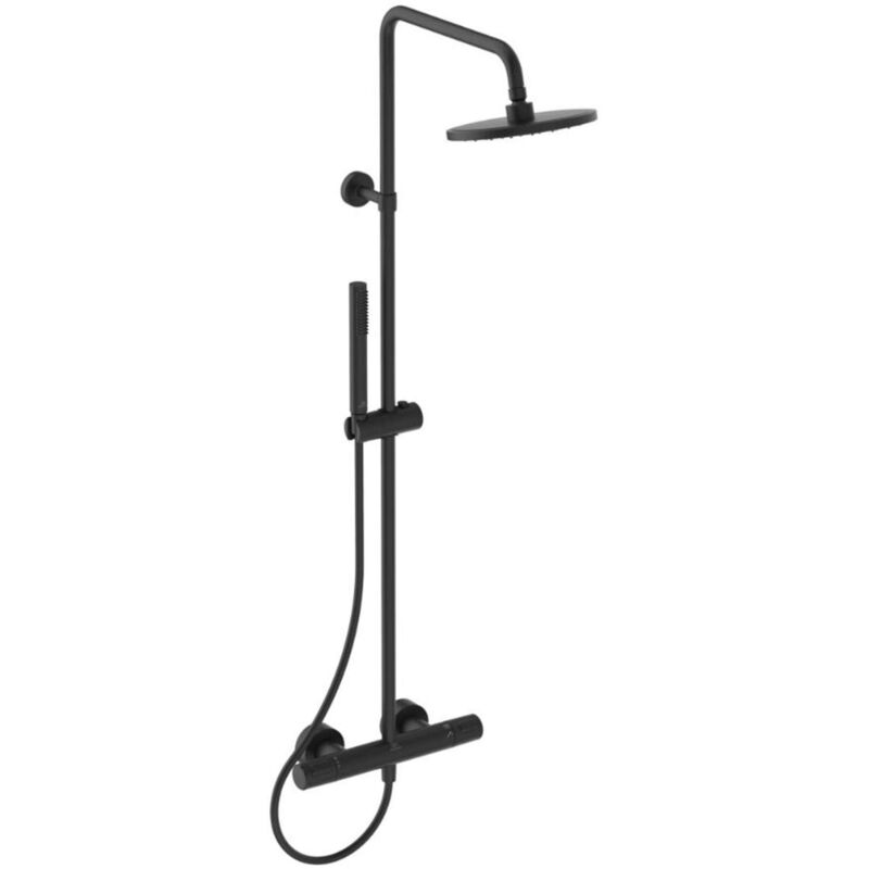 foto del prodotto ideal standard ceratherm set doccia termostatico, diametro 20 cm, nero seta a7586xg