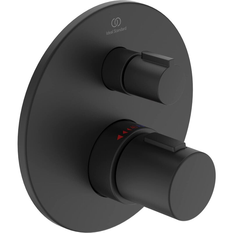foto del prodotto ideal standard ceratherm t100 miscelatore termostatico ad incasso individuale per doccia nero seta
