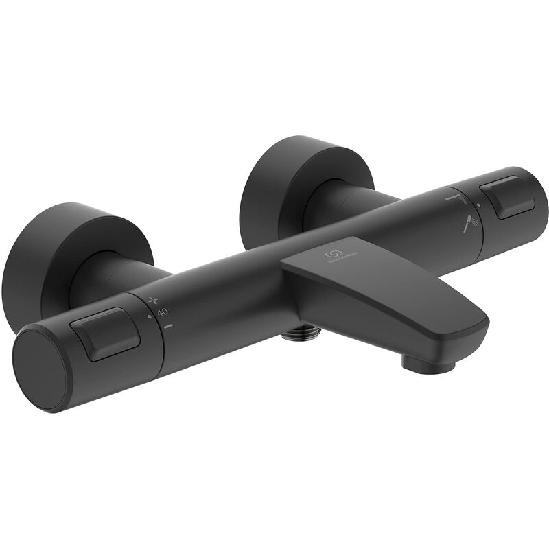 foto del prodotto ideal standard ceratherm t25 miscelatore termostatico esterno per vasca doccia nero seta