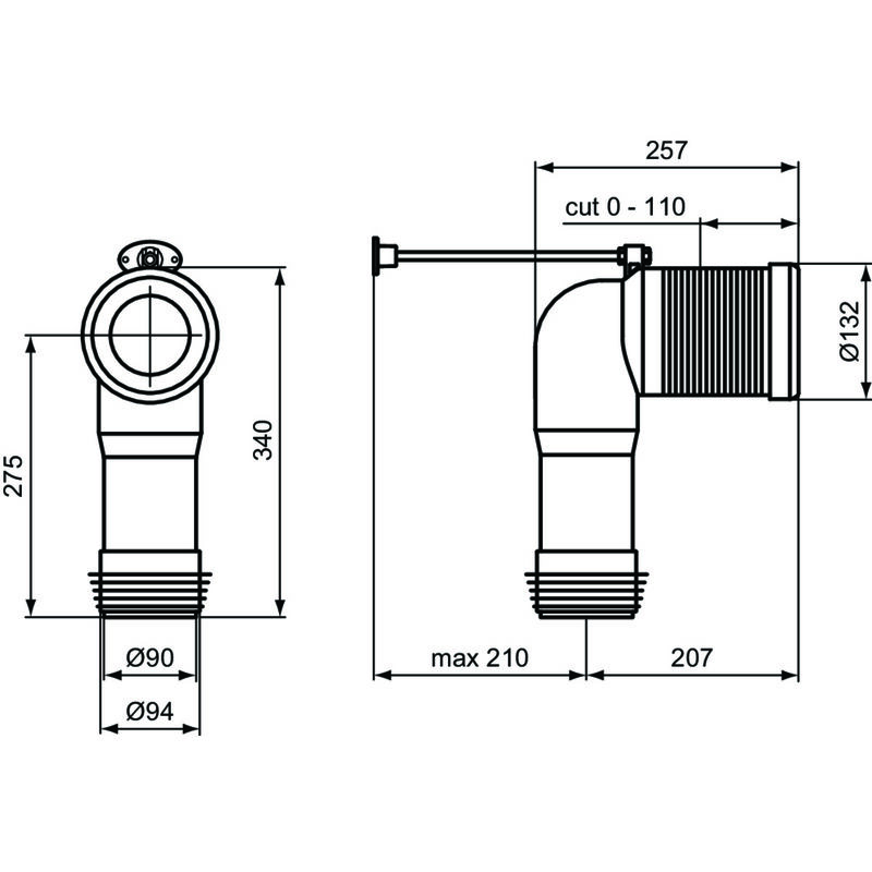 foto del prodotto ideal standard - curva tecnica x vasp traslat