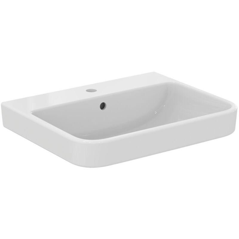 foto del prodotto ideal standard i.life b, lavabo da 60 cm con foro centrale per la rubinetteria e troppopieno, t460701, bianco