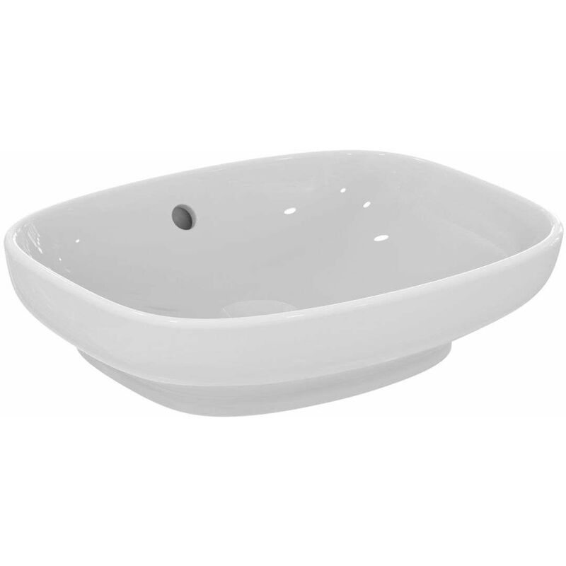 foto del prodotto ideal standard i.life b lavabo da appoggio, 5x4 cm, con troppopieno, bianco t509201