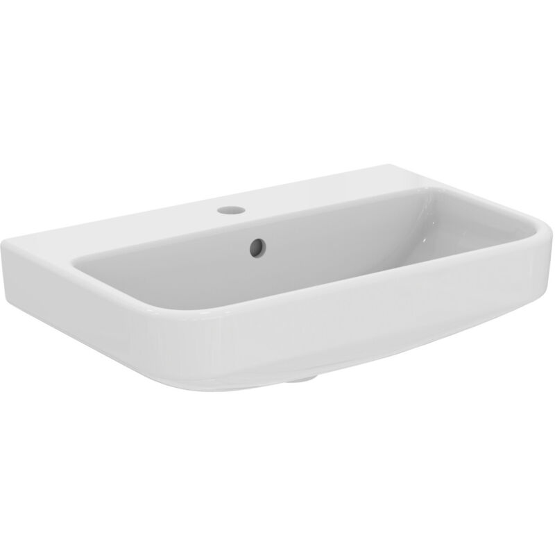 foto del prodotto ideal standard - i.life s, lavabo da 60cm con profondità ridotta a 38cm con foro centrale per la rubinetteria e troppopieno, bianco
